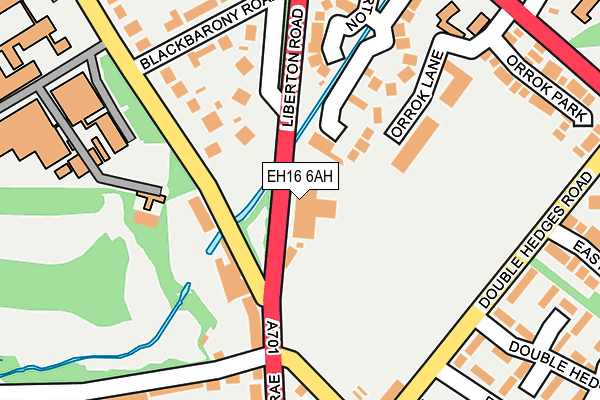 EH16 6AH map - OS OpenMap – Local (Ordnance Survey) EH16 6AH map - OS OpenMap – Local (Ordnance Survey)