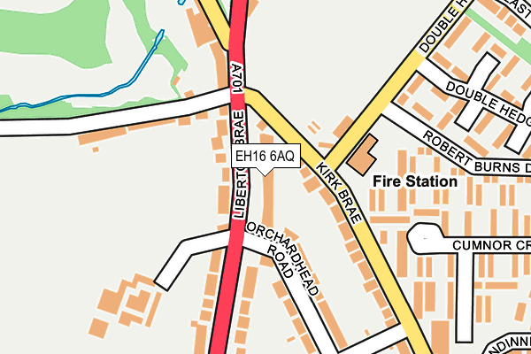 EH16 6AQ map - OS OpenMap – Local (Ordnance Survey) EH16 6AQ map - OS OpenMap – Local (Ordnance Survey)