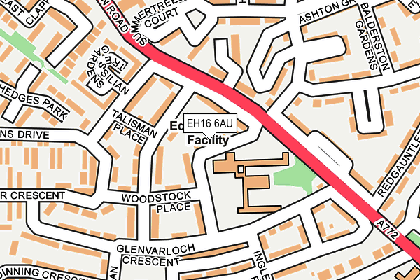 EH16 6AU map - OS OpenMap – Local (Ordnance Survey) EH16 6AU map - OS OpenMap – Local (Ordnance Survey)