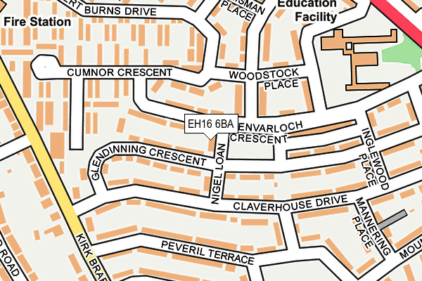 EH16 6BA map - OS OpenMap – Local (Ordnance Survey) EH16 6BA map - OS OpenMap – Local (Ordnance Survey)
