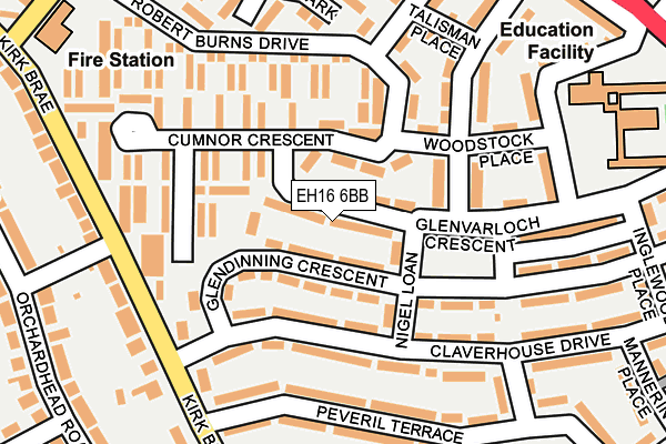 EH16 6BB map - OS OpenMap – Local (Ordnance Survey) EH16 6BB map - OS OpenMap – Local (Ordnance Survey)