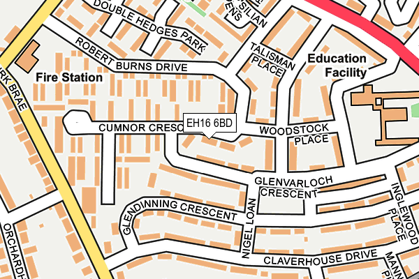 EH16 6BD map - OS OpenMap – Local (Ordnance Survey) EH16 6BD map - OS OpenMap – Local (Ordnance Survey)