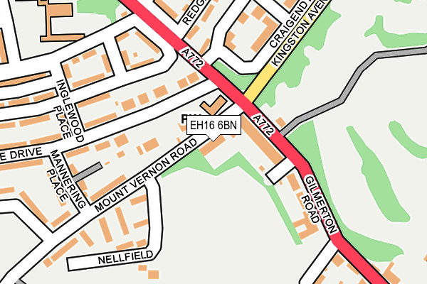 EH16 6BN map - OS OpenMap – Local (Ordnance Survey) EH16 6BN map - OS OpenMap – Local (Ordnance Survey)