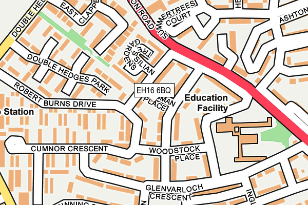 EH16 6BQ map - OS OpenMap – Local (Ordnance Survey) EH16 6BQ map - OS OpenMap – Local (Ordnance Survey)