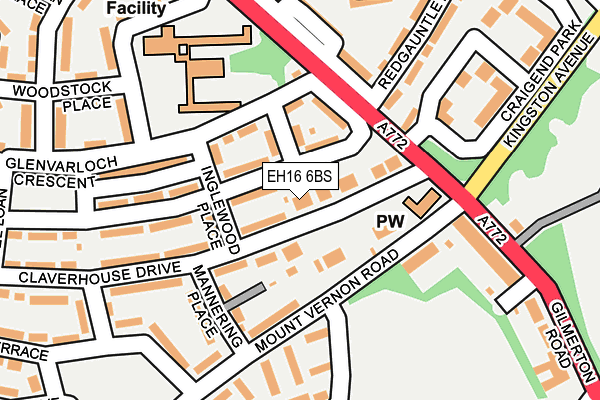 EH16 6BS map - OS OpenMap – Local (Ordnance Survey) EH16 6BS map - OS OpenMap – Local (Ordnance Survey)