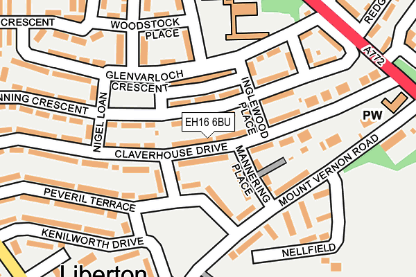 EH16 6BU map - OS OpenMap – Local (Ordnance Survey) EH16 6BU map - OS OpenMap – Local (Ordnance Survey)