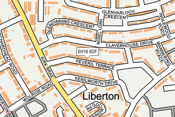 EH16 6DF map - OS OpenMap – Local (Ordnance Survey) EH16 6DF map - OS OpenMap – Local (Ordnance Survey)