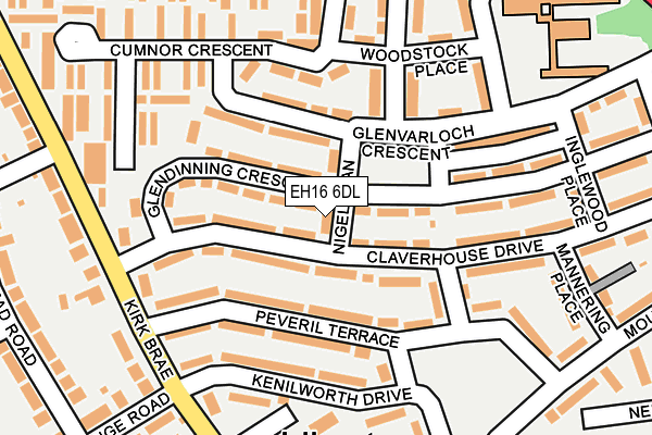 EH16 6DL map - OS OpenMap – Local (Ordnance Survey) EH16 6DL map - OS OpenMap – Local (Ordnance Survey)