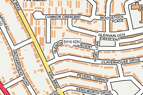 EH16 6DN map - OS OpenMap – Local (Ordnance Survey) EH16 6DN map - OS OpenMap – Local (Ordnance Survey)