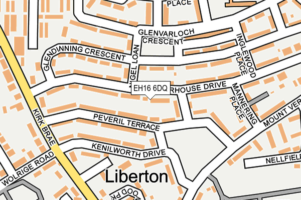 EH16 6DQ map - OS OpenMap – Local (Ordnance Survey) EH16 6DQ map - OS OpenMap – Local (Ordnance Survey)