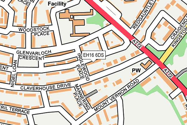 EH16 6DS map - OS OpenMap – Local (Ordnance Survey) EH16 6DS map - OS OpenMap – Local (Ordnance Survey)