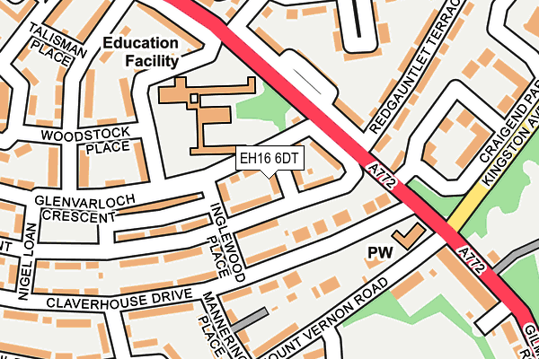 EH16 6DT map - OS OpenMap – Local (Ordnance Survey) EH16 6DT map - OS OpenMap – Local (Ordnance Survey)