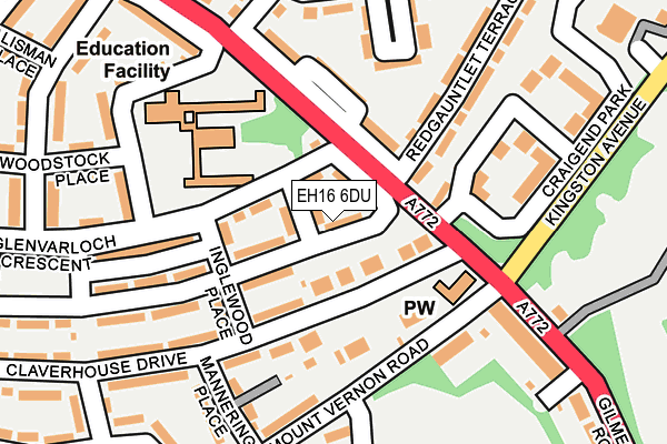 EH16 6DU map - OS OpenMap – Local (Ordnance Survey) EH16 6DU map - OS OpenMap – Local (Ordnance Survey)