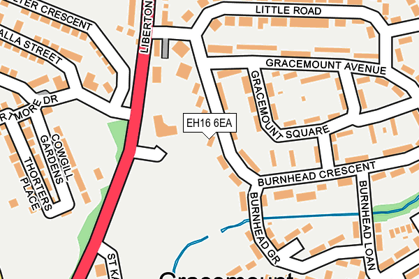 EH16 6EA map - OS OpenMap – Local (Ordnance Survey) EH16 6EA map - OS OpenMap – Local (Ordnance Survey)