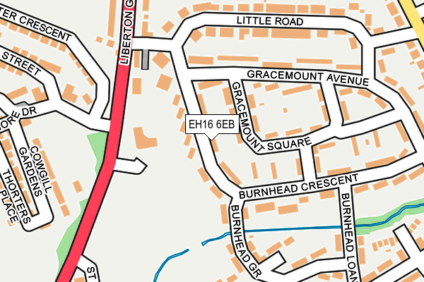 EH16 6EB map - OS OpenMap – Local (Ordnance Survey) EH16 6EB map - OS OpenMap – Local (Ordnance Survey)