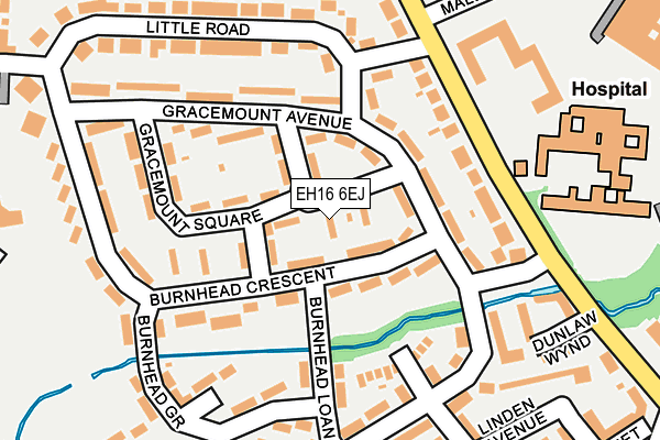 EH16 6EJ map - OS OpenMap – Local (Ordnance Survey) EH16 6EJ map - OS OpenMap – Local (Ordnance Survey)