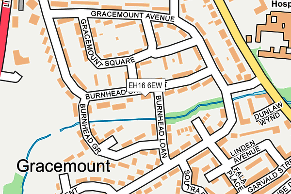 EH16 6EW map - OS OpenMap – Local (Ordnance Survey) EH16 6EW map - OS OpenMap – Local (Ordnance Survey)