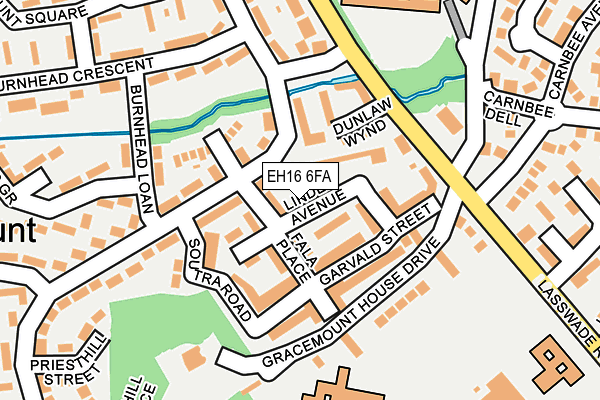 EH16 6FA map - OS OpenMap – Local (Ordnance Survey) EH16 6FA map - OS OpenMap – Local (Ordnance Survey)