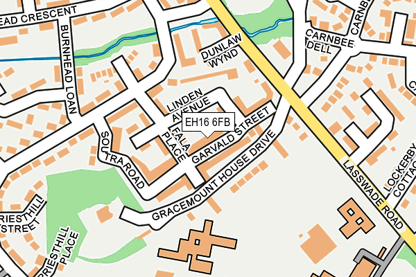 EH16 6FB map - OS OpenMap – Local (Ordnance Survey) EH16 6FB map - OS OpenMap – Local (Ordnance Survey)