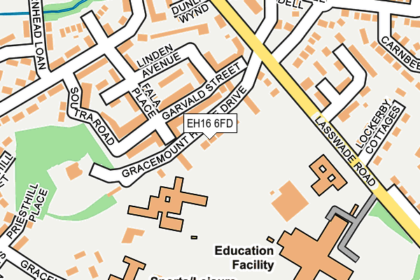 EH16 6FD map - OS OpenMap – Local (Ordnance Survey) EH16 6FD map - OS OpenMap – Local (Ordnance Survey)