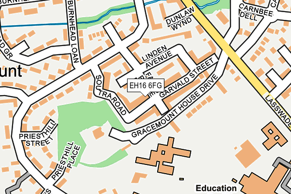 EH16 6FG map - OS OpenMap – Local (Ordnance Survey) EH16 6FG map - OS OpenMap – Local (Ordnance Survey)