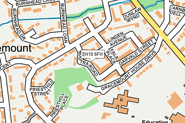 EH16 6FH map - OS OpenMap – Local (Ordnance Survey) EH16 6FH map - OS OpenMap – Local (Ordnance Survey)