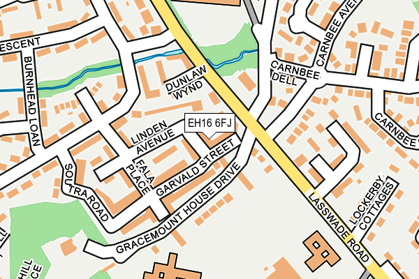 EH16 6FJ map - OS OpenMap – Local (Ordnance Survey) EH16 6FJ map - OS OpenMap – Local (Ordnance Survey)
