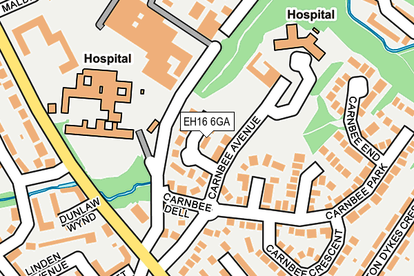 EH16 6GA map - OS OpenMap – Local (Ordnance Survey) EH16 6GA map - OS OpenMap – Local (Ordnance Survey)