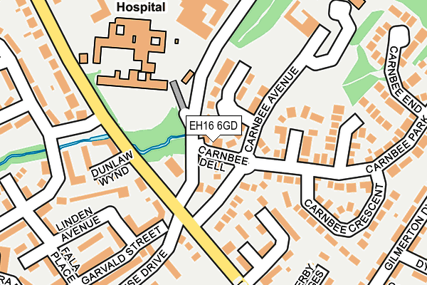 EH16 6GD map - OS OpenMap – Local (Ordnance Survey) EH16 6GD map - OS OpenMap – Local (Ordnance Survey)