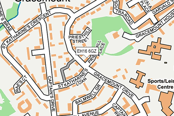 EH16 6GZ map - OS OpenMap – Local (Ordnance Survey) EH16 6GZ map - OS OpenMap – Local (Ordnance Survey)