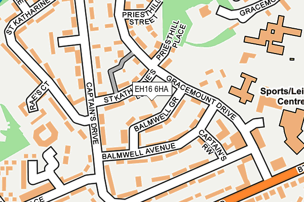 EH16 6HA map - OS OpenMap – Local (Ordnance Survey) EH16 6HA map - OS OpenMap – Local (Ordnance Survey)