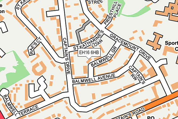 EH16 6HB map - OS OpenMap – Local (Ordnance Survey) EH16 6HB map - OS OpenMap – Local (Ordnance Survey)