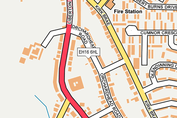 EH16 6HL map - OS OpenMap – Local (Ordnance Survey) EH16 6HL map - OS OpenMap – Local (Ordnance Survey)