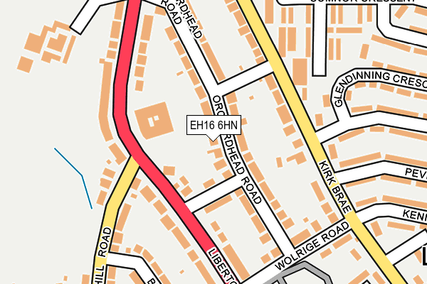 EH16 6HN map - OS OpenMap – Local (Ordnance Survey) EH16 6HN map - OS OpenMap – Local (Ordnance Survey)