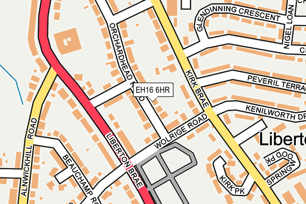 EH16 6HR map - OS OpenMap – Local (Ordnance Survey) EH16 6HR map - OS OpenMap – Local (Ordnance Survey)