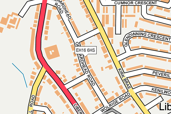 EH16 6HS map - OS OpenMap – Local (Ordnance Survey) EH16 6HS map - OS OpenMap – Local (Ordnance Survey)