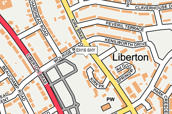 EH16 6HY map - OS OpenMap – Local (Ordnance Survey) EH16 6HY map - OS OpenMap – Local (Ordnance Survey)