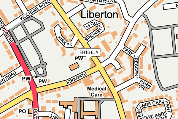 EH16 6JA map - OS OpenMap – Local (Ordnance Survey) EH16 6JA map - OS OpenMap – Local (Ordnance Survey)