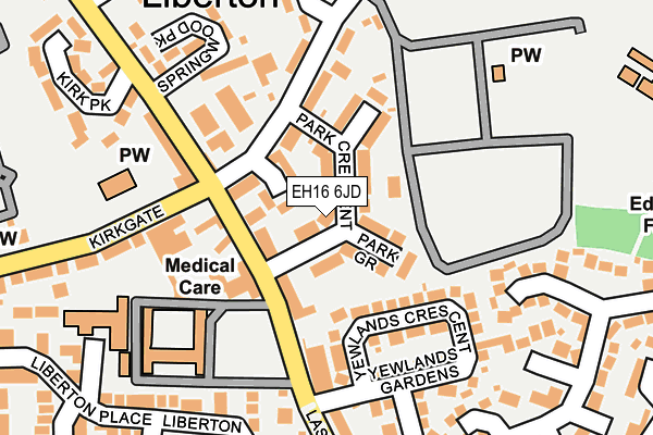 EH16 6JD map - OS OpenMap – Local (Ordnance Survey) EH16 6JD map - OS OpenMap – Local (Ordnance Survey)