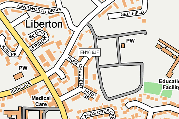 EH16 6JF map - OS OpenMap – Local (Ordnance Survey) EH16 6JF map - OS OpenMap – Local (Ordnance Survey)