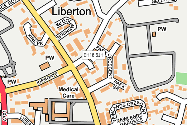 EH16 6JH map - OS OpenMap – Local (Ordnance Survey) EH16 6JH map - OS OpenMap – Local (Ordnance Survey)