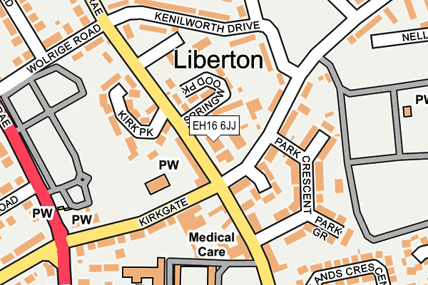 EH16 6JJ map - OS OpenMap – Local (Ordnance Survey) EH16 6JJ map - OS OpenMap – Local (Ordnance Survey)