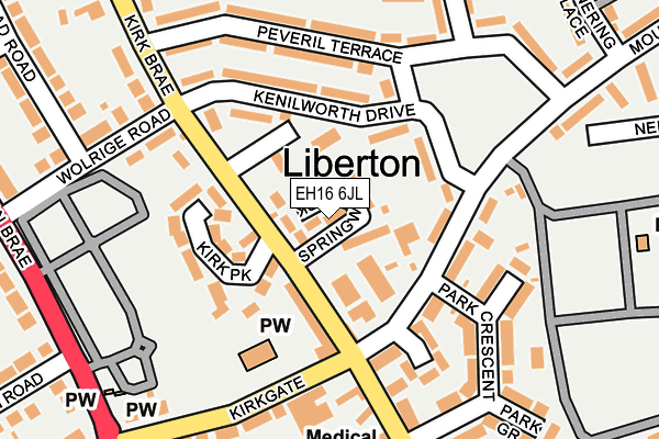 EH16 6JL map - OS OpenMap – Local (Ordnance Survey) EH16 6JL map - OS OpenMap – Local (Ordnance Survey)