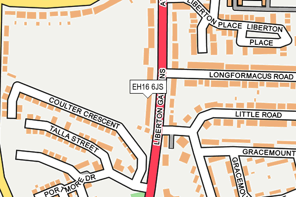 EH16 6JS map - OS OpenMap – Local (Ordnance Survey) EH16 6JS map - OS OpenMap – Local (Ordnance Survey)