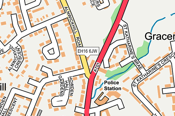 EH16 6JW map - OS OpenMap – Local (Ordnance Survey) EH16 6JW map - OS OpenMap – Local (Ordnance Survey)