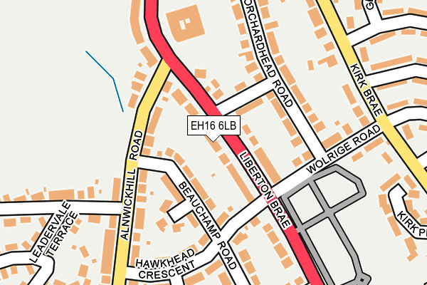 EH16 6LB map - OS OpenMap – Local (Ordnance Survey) EH16 6LB map - OS OpenMap – Local (Ordnance Survey)