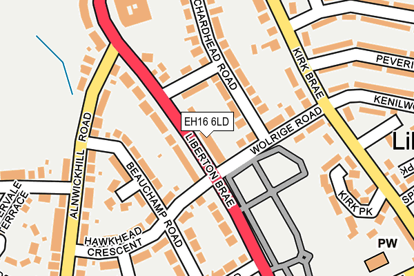 EH16 6LD map - OS OpenMap – Local (Ordnance Survey) EH16 6LD map - OS OpenMap – Local (Ordnance Survey)