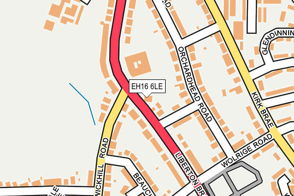 EH16 6LE map - OS OpenMap – Local (Ordnance Survey) EH16 6LE map - OS OpenMap – Local (Ordnance Survey)