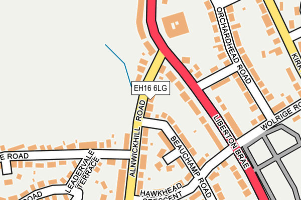 EH16 6LG map - OS OpenMap – Local (Ordnance Survey) EH16 6LG map - OS OpenMap – Local (Ordnance Survey)