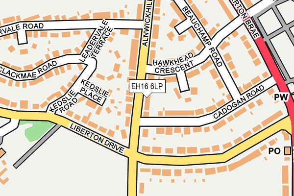 EH16 6LP map - OS OpenMap – Local (Ordnance Survey) EH16 6LP map - OS OpenMap – Local (Ordnance Survey)
